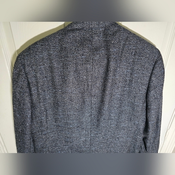 CHRISTIAN DIOR Monsieur Mens Jacket Silk Tweed Blue Grey 42L - Picture 11 of 12